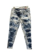 Hang Ten Juniors Tie-Dye Skinny Jeans Distressed Embellished Zippers Size 7 - $28.98