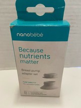 Nanobebe Breast Pump Adapter Set Compatible w/ Medela Ameda Spectra Pumps - £5.04 GBP