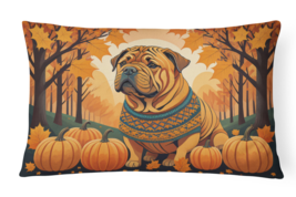 Shar Pei Fall Throw Pillow - $32.66