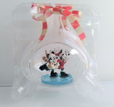 NIB Disney Mickey Mouse Minnie Mouse Skating Christmas Holiday Ornament 2021 - $36.10