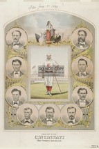 First Nine Of The Cincinnati Red Stockings Baseball Players 1869 4X6 Postcard - £6.82 GBP