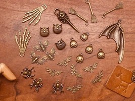 Halloween bronze charms (lot of 27) - $5.94