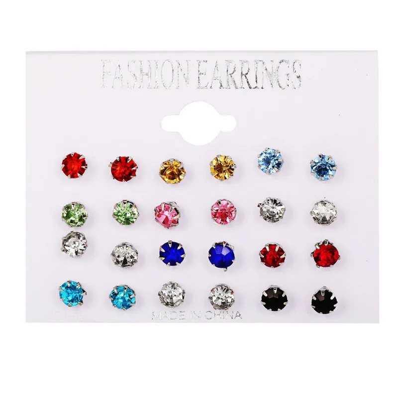 9 pairs/set black earrings Ball Simulated Pearl Stud Earrings Set Women Flower P - £11.14 GBP