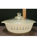 ANCHOR HOCKING FIRE KING CANDLE GLOW PATTERN 1.5 QUART BAKING DISH - $23.03