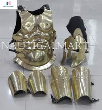 NauticalMart Roman Muscle Armor Set with Spartan Helmet Leg &amp;Arm Guard-Halloween - £199.09 GBP