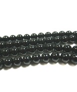 3 Strands Black Tourmaline 5mm Round Beads 15inch Protection Negative En... - $28.85 CAD