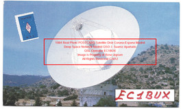 1984 Real Photo Postcard Deep Space Network Madrid QSL J. Suarez Apartad... - $15.99