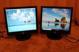 ViewSonic VA703mb 17&quot; LCD Flat Screen Monitor Lot of 2 - £54.45 GBP