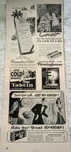 Canadian Club Westinghouse Ry Krisp Tabcin Small Print Advertisements Ar... - £4.78 GBP