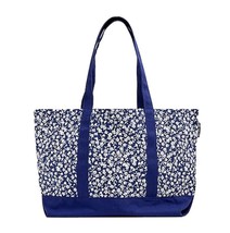 NEW JCrew Factory Floral Tote Bag Blue multi NWT - £23.26 GBP