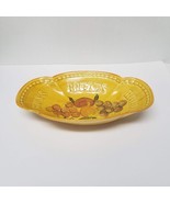 Los Angeles Potteries Bread Bowl Vintage USA Glazed MCM Yellow Fruit Ova... - £10.30 GBP