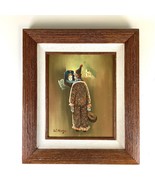 Vintage Clown Original Oil Painting Signed W Hodge Beautifully Framed 13... - $205.15 CAD