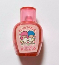Little Twin Stars Eraser with Case Old SANRIO Petit Bottle Logo1998 Pink - £16.16 GBP