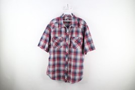 Vintage Dickies Mens Size XL Spell Out Western Rodeo Snap Button Shirt Plaid - £29.56 GBP