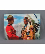 Vintage Postcard - Mountie and Indian Chief - Grant Mann Lithographers - $15.00