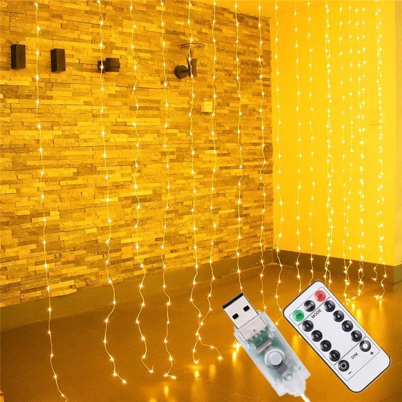 Sporting  LED Curtain String Light Christmas Decorations for Home Garland Decor  - £24.10 GBP
