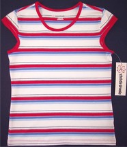 NWT Christie Brooks Red White &amp; Blue Striped Patriotic Top, M (10-12) - £6.63 GBP