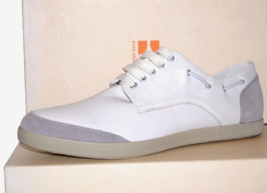 Hugo Boss White Gray Sneakers Athletic Casual Men&#39;s Shoes Size US 12 EU 45 - $167.94