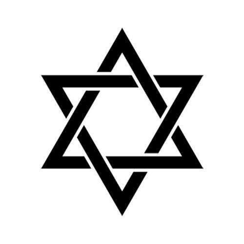 2x Star of David Jewish Vinyl Decal Sticker Different colors & size for Cars