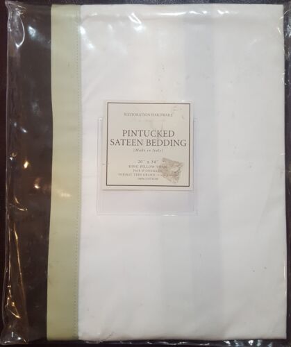 Primary image for NWT  Restoration Hardware "Pintucked Sateen" Celery King Pillow Sham 
