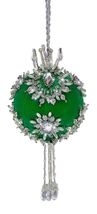 Cracker Box Inc Ornament Kit  Arabasque (Emerald ball with Silver Accents) - $33.00