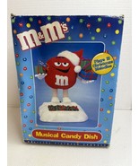 Telco M&amp;M&#39;s Red Musical Candy Dish PLAYS 18 Christmas Melodies New - $348.88 MXN