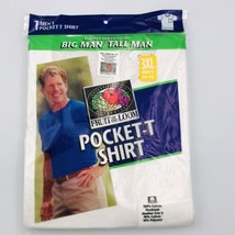 1998 Vintage Fruit Of The Loom One (1) White Pocket T-Shirt 3XL 54-56 New NOS - $15.88