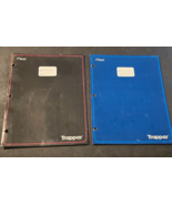 2 Vintage 90s 1996 Mead Trapper Keeper Folders Blue &amp; Black - $29.65