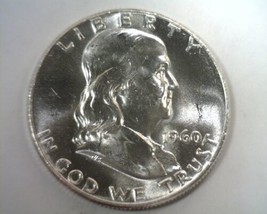1960 Franklin Half Dollar Choice Uncirculated Ch. Unc. Nice Original Coin - £18.67 GBP