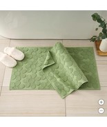 Charisma Bathroom Mat Coral Green 2-Pack Daisy Floral Rectangle Cotton 2... - $46.99
