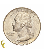 1942-S Silver Washington Quarter 25C (Choice BU Condition) Full Mint Lus... - £89.31 GBP