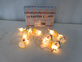 Easter Set of 10 Pastel Multi-Color Rabbits Spring Lights  White Wire Vi... - $21.78