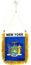 Moon Knives Wholesale lot 12 State of New York Mini Flag 4&#39;&#39;x6&#39;&#39; Window Banner w - £23.42 GBP