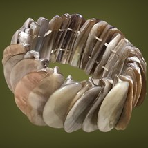 Taupe Sea Shell Stretch Bracelet - £15.93 GBP