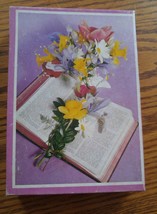 015 Vintage Bible &amp; Flowers Get Well Card Empty Box - $4.99