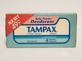 RARE Tampax Tampons BRAND NEW SEALED VTG 1989 Box Movie Prop 4 Ct. w/ Pr... - $89.89 CAD