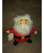 Vintage VTG Santa Claus Plush Puffalump 10&quot; W Gift Present Bag Christmas... - £19.75 GBP