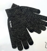 Ta.Tiaom Women&#39;s Winter Snow Black and Gray Knit Gloves Size Medium M - £7.87 GBP