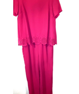 Jumpsuit  Kate &amp; Mallory Raspberry Pink Scalloped Hem Top Lined  Size small - $365.94 MXN