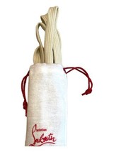 Authentic Christian Louboutin White Dust Bag Replacement Tan Beige Shoelaces 6” - £18.67 GBP