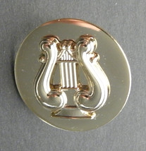 Us Army Musician Gold Colored Lapel Hat Pin Badge 1 Inch - £4.00 GBP