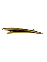 Vintage Gold Tone Modernist Curved Bar Brooch Minimalist Sleek Pin 2 Inch - $18.00