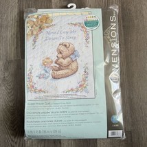 DIMENSIONS STAMPED CROSS STITCH BABY QUILT KIT SWEET PRAYER NOW I LAY ME... - £17.70 GBP
