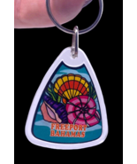 Freeport Bahamas Keychain Ring Fob Vintage 1980s Tourist Travel Souvenir 2&quot; - $15.44 CAD