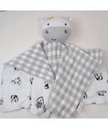 Rabbit + Bear organic Emily Oliver COW lovey Security Blanket grey plaid... - $646.96 MXN