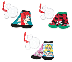Disney Store Socks Ladies Alice Cheshire Cat Ariel Eric Minnie Mickey Or... - £19.71 GBP