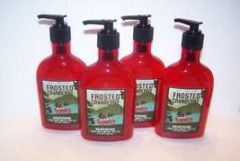 Bath &amp; Body Works Frosted Cranberry Nourishing Hand Soap 8 oz - Lot of 4 New - £23.51 GBP