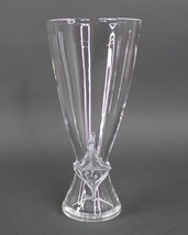 Steuben Art Glass Crystal Vase Free Form Diamond Stylized Rare Vintage Beauty - £216.61 GBP