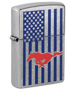 Zippo Lighter - Ford Mustang American Flag Street Chrome - 48754 - $26.42