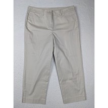 Talbots Perfect Skimmer Capri Pants Size 6 Beige Cotton Blend Womens - $29.68